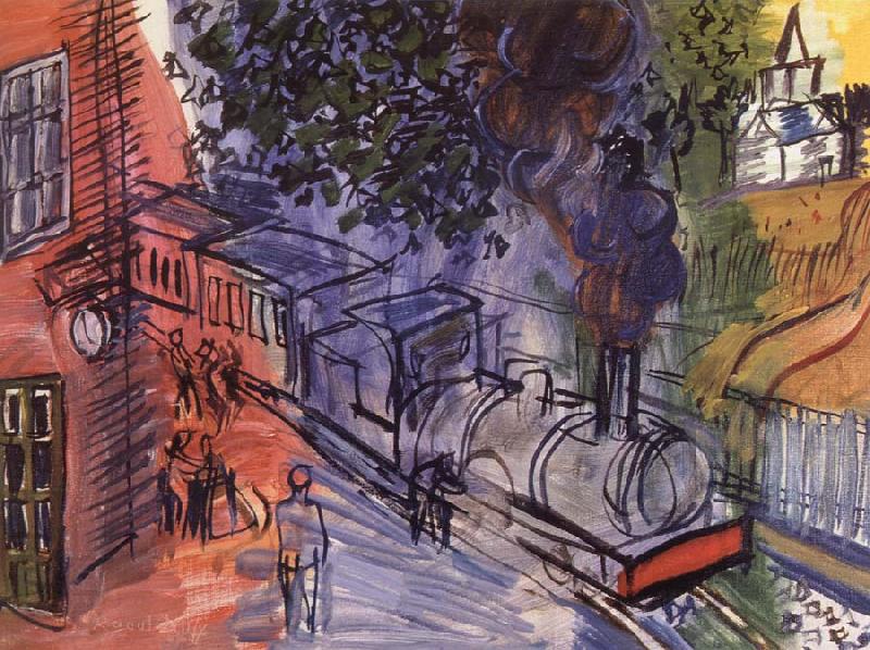 Dufy Raoul Train en gare oil painting picture